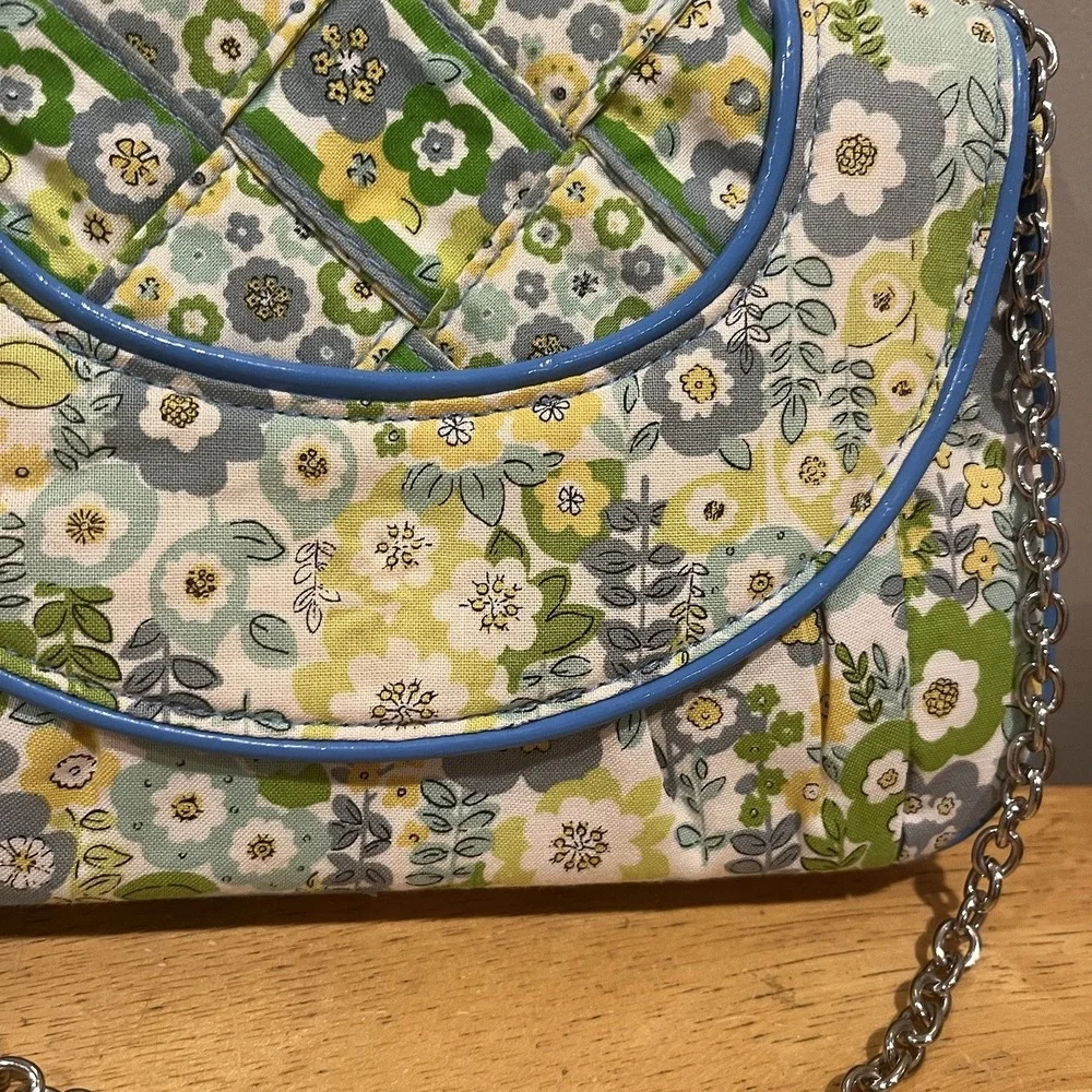 Vera Bradley Petite Chain Handbag English Meadow Floral Detachable Chain‎ New